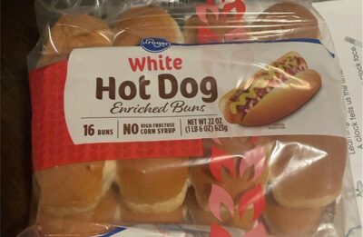 Hot Dog Enriched White Buns, Hot Dog