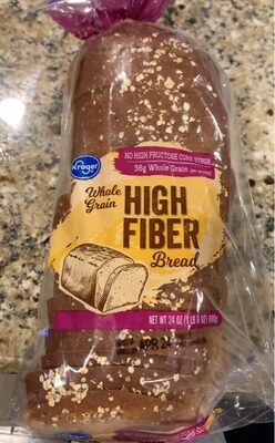 Whole Grain High Fiber Bread, Whole Grain