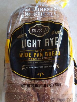Light Rye Sliced Wide Pan Bread, Light Rye