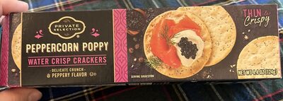 Peppercorn & Poppy Water Crisps, Peppercorn & Poppy