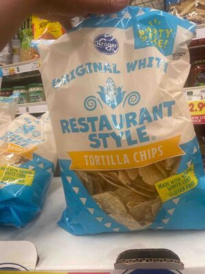 100% White Corn Restaurant Style Tortilla Chips, 100% White Corn