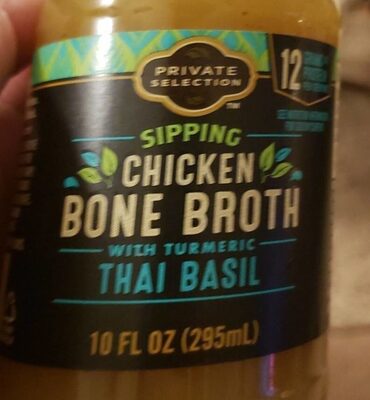Chicken Bone Broth With Turmeric Thai Basil, Chicken Bone Broth