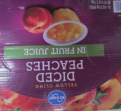 Yellow Cling Diced Peaches In 100% Juice