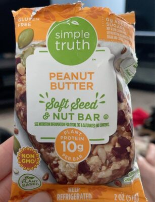Peanut Butter Soft Seed & Nut Bar, Peanut Butter