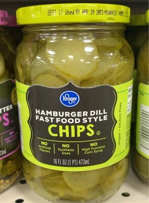 Hamburger Dill Fast Food Style Chips, Hamburger Dill