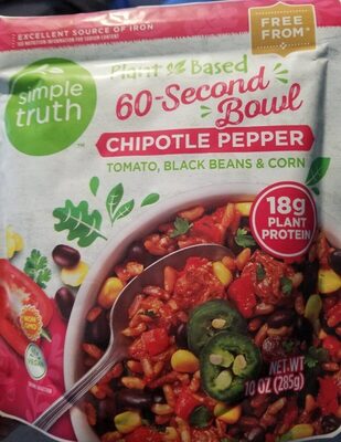 Chipotle Pepper Plant Based Tomato, Black Beans & Corn 60-Second Bowl, Chipotle Pepper