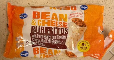 Bean & Cheese With Pinto Beans, Real Cheddar Cheese, Mild Chili Peppers, And Onions Burritos, Bean & Cheese