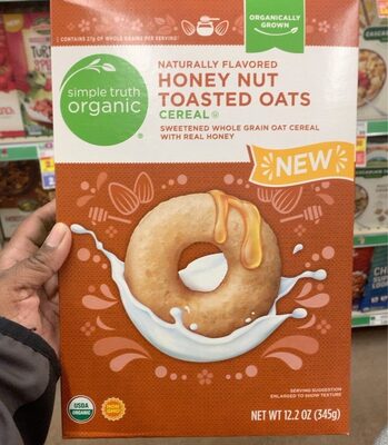 Honey Nut Toasted Oats Flavored Sweetened Whole Grain Oat Cereal, Honey Nut Toasted Oats