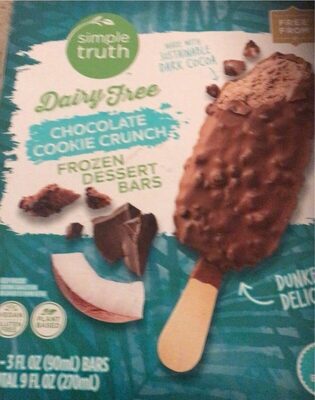 Chocolate Cookie Crunch Dairy Free Frozen Dessert Bars, Chocolate Cookie Crunch