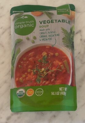 Vegetable Soup Made With Carrots, Potatoes, Cabbage, Green Beans & Green Peas, Vegetable