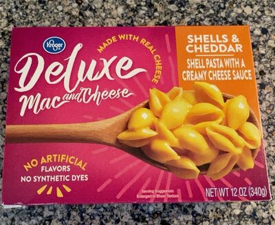 Shells & Cheddar Deluxe Mac And Cheese Shell Pasta With A Creamy Cheese Sauce, Shells & Cheddar