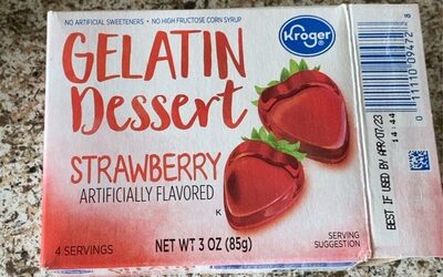 Strawberry Flavored Gelatin Dessert, Strawberry