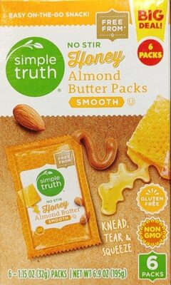 Honey Almond Smooth Butter Packs, Honey