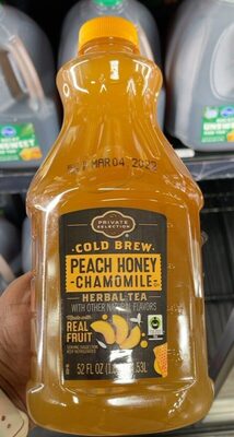 Peach Honey Chamomile Cold Brew Herbal Tea, Peach Honey Chamomile