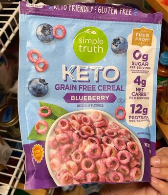 Blueberry Flavored Keto Grain Free Cereal, Blueberry