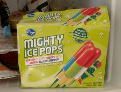 Cherry-Lemon, Cherry-Lime, Cherry-Blue Raspberry Mighty Ice Pops, Cherry-Lemon, Cherry-Lime, Cherry-Blue Raspberry
