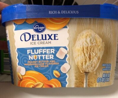 Peanut Butter And Marshmallow Flavored Deluxe Ice Cream, Peanut Butter And Marshmallow