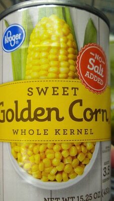Sweet Golden No Salt Added Whole Kernel Corn, Sweet Golden
