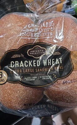 Cracked Wheat Extra Large Sandwich Buns, Cracked Wheat