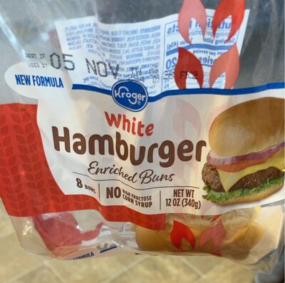 White Enriched Hamburger Buns, White