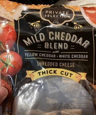 Mild Cheddar Blend Thick Cut Shredded Cheese, Mild Cheddar Blend