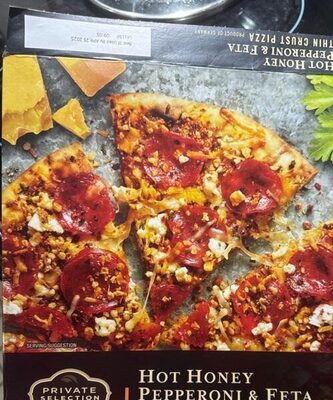 Hot Honey Pepperoni & Feta Thin Crust Pizza, Hot Honey Pepperoni & Feta