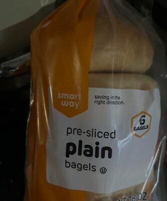 Plain Pre-Sliced Bagels, Plain