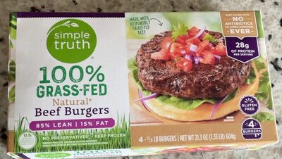85% Lean 15% Fat Beef Burgers, Beef