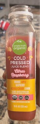 Citrus Raspberry Cold Pressed Juice Blend, Citrus Raspberry
