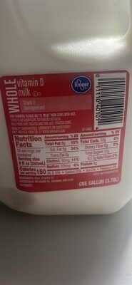 Kroger, Vitamin D Whole Milk, Grade A