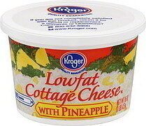 Kroger, Lowfat Cottage Cheese, Pineapple, Pineapple