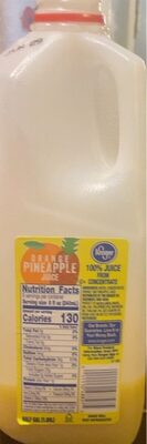 Kroger, Pasteurized Juice, Orange Pineapple, Orange Pineapple