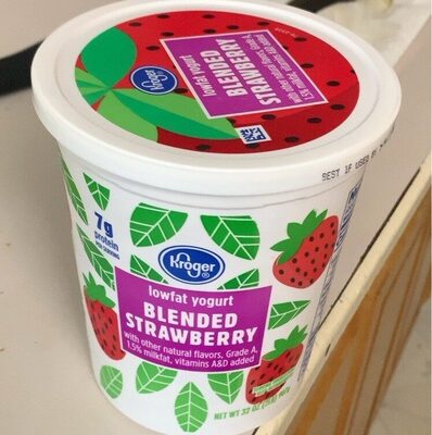 Blended Strawberry Lowfat Yogurt, Strawberry
