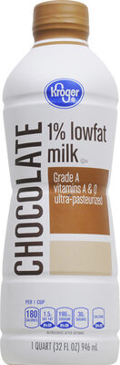 Kroger, 1% Lowfat Milk, Chocolate, Chocolate