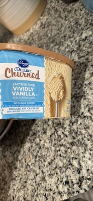 Kroger, Deluxe Churned Ice Cream, Vividly Vanilla, Vividly Vanilla