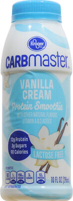 Kroger, Carbmaster - Protein Smoothie, Vanilla Cream, Vanilla Cream