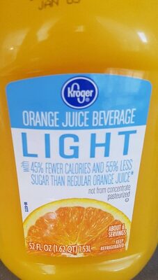 Light Orange Juice Beverage, Light