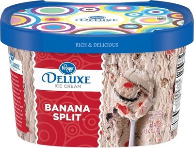 Kroger, Deluxe Ice Cream, Banana Split, Banana Split