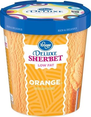 Kroger, Deluxe Sherbet, Orange, Orange