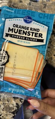 Kroger, Orange Rind Muenster Natural Cheese Slices