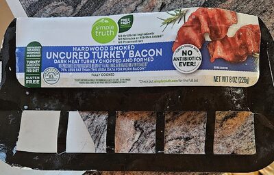 Uncured Hardwood Smoked Turkey Bacon, Uncured Hardwood Smoked Turkey