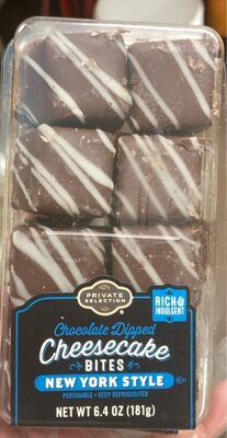 New York Style Chocolate Dipped Cheesecake Bites, New York Style