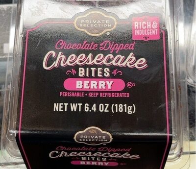 Berry Chocolate Dipped Cheesecake Bites, Berry