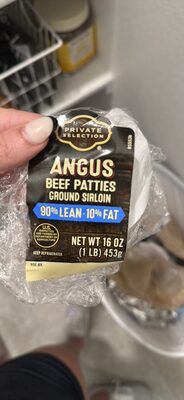 Angus Beef 90% Lean - 10% Fat Ground Sirloin Classic Bistro Patties, Angus Beef