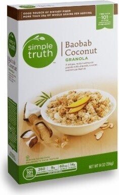 Baobab Coconut A Traditional Oat Granola With Coconut, African Baobab And Almonds, Baobab Coconut