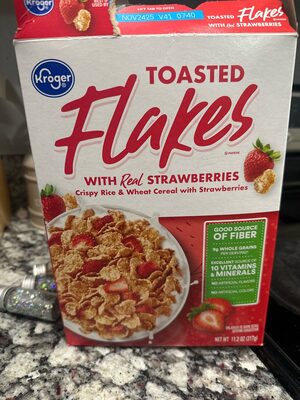 Kroger, Toasted Flakes, Strawberries, Strawberries