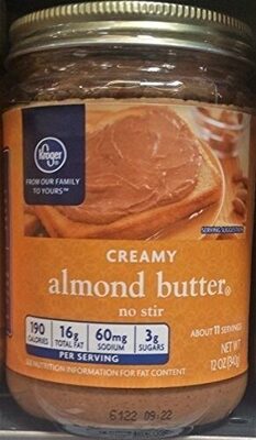 Kroger, Creamy Almond Butter