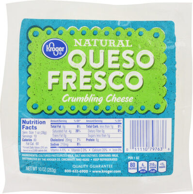 Kroger, Natural Queso Fresco Crumbling Cheese