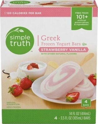 Strawberry Vanilla Greek Frozen Yogurt Bars, Strawberry Vanilla