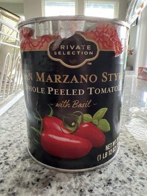 San Marzano Style Whole Peeled Tomatoes With Basil, San Marzano Style With Basil